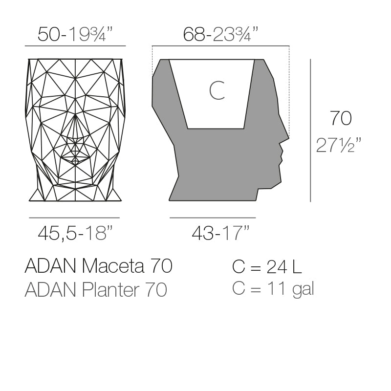 Adan Planter 27.5"