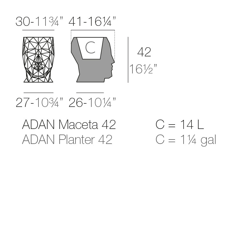 Adan Planter 16.5"