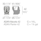 Adan Planter 16.5"