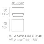 Vela Square Coffee Table 15 ¾"x15 ¾"x11 ¾"