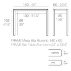 Frame High Table 41.25"