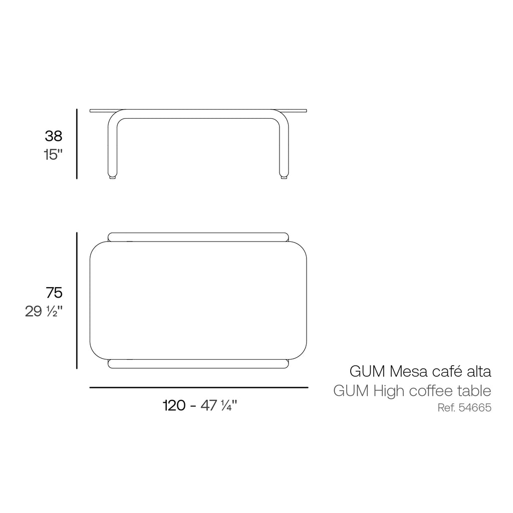 Gum Coffee Table 15"