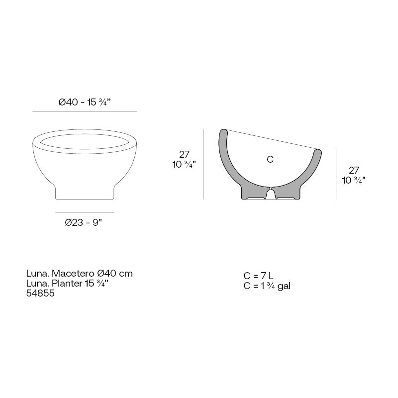 Luna Planter 10.75"