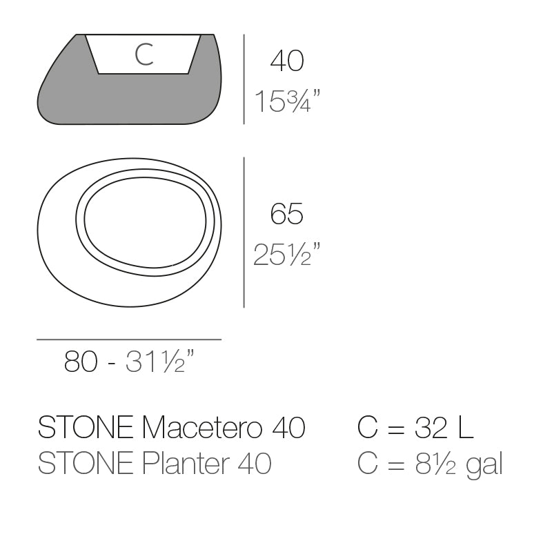 Stone Planter 15.75"