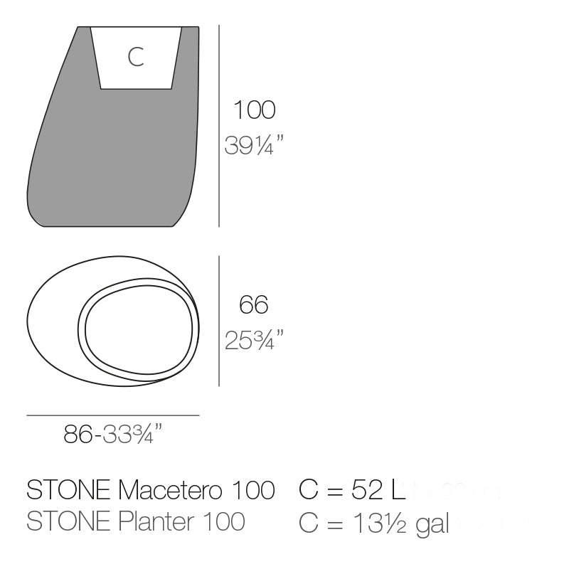Stone Planter 39.25"