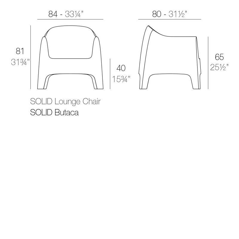 Solid Lounge Chair (Set of 2)