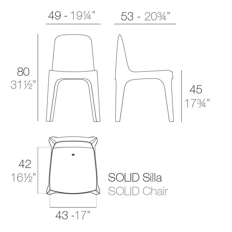 Solid Chair (Set of 2)