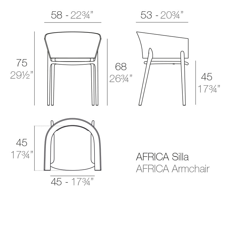 Africa Armchair (Set of 2)