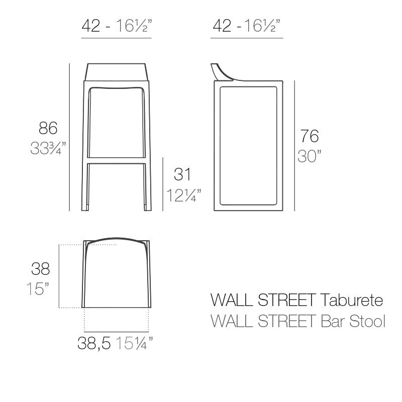 Wall Street Stool (Set of 2)