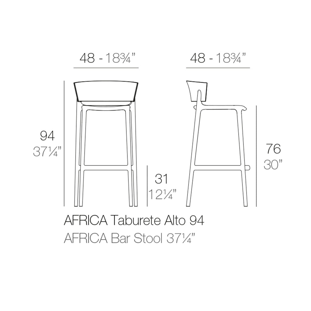 Africa Bar Stool (Set of 2)
