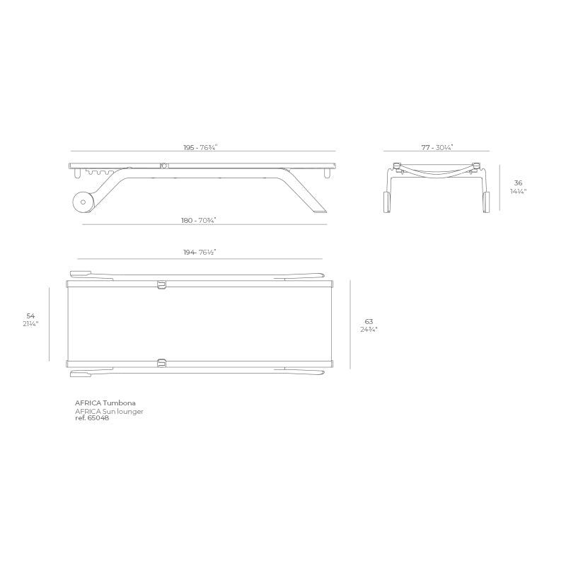 Africa Sun Lounger (Set of 2)
