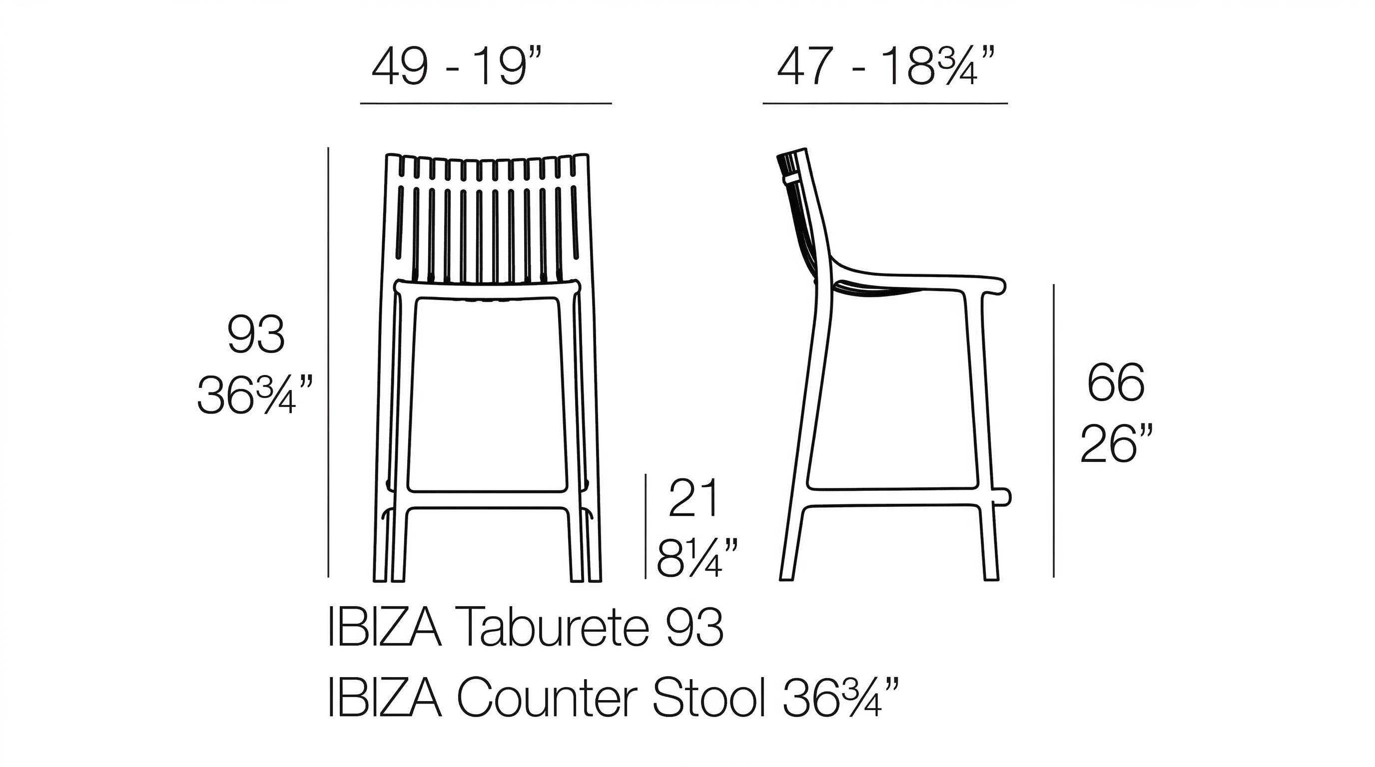 Ibiza Counter Stool (Set of 2)