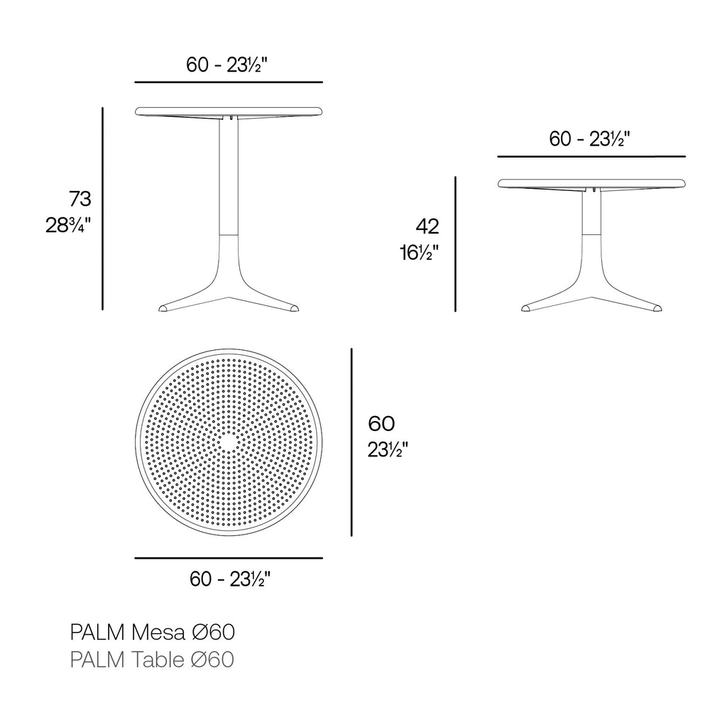 Palm Round Coffee/Dining Table