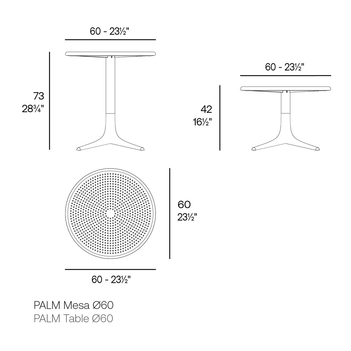 Palm Round Coffee/Dining Table