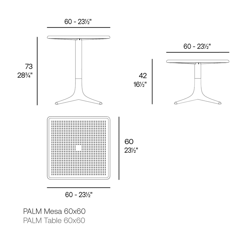 Palm Square Coffee/Dining Table