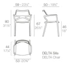 Delta Chair With Armrests (Set of 2)