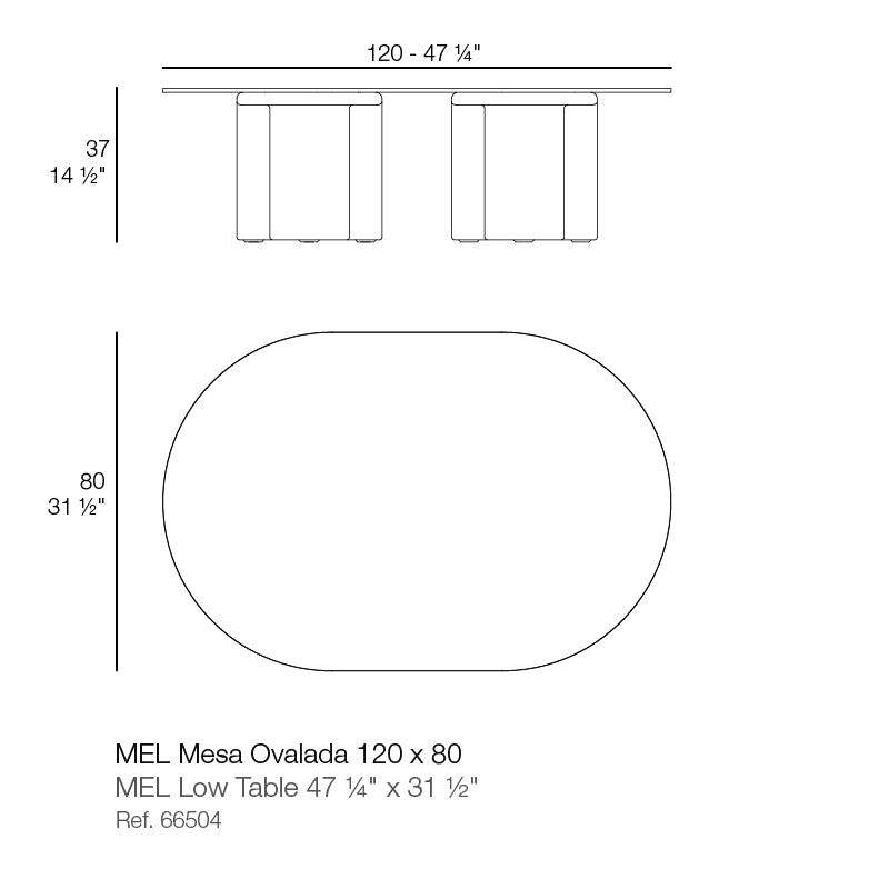 Mel Low Table 48x32"