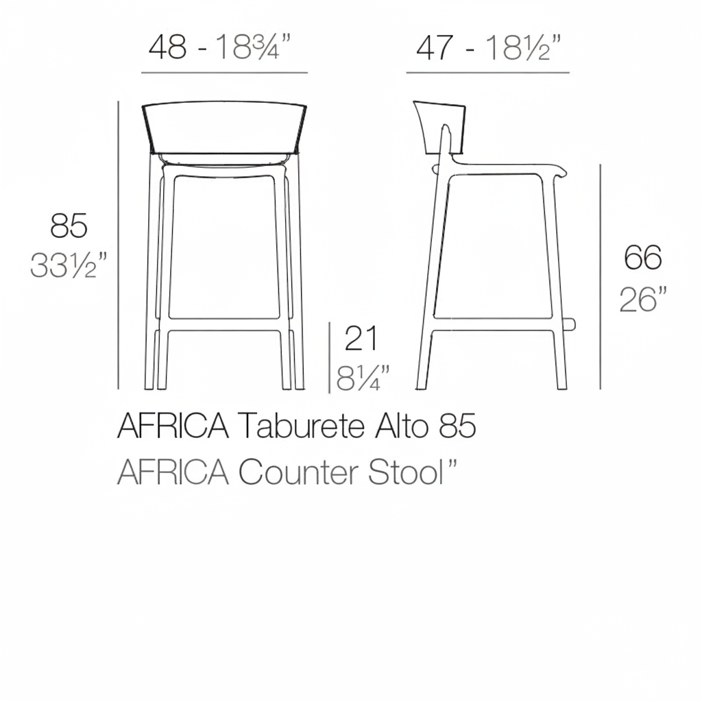 Africa Counter Stool (Set of 2)