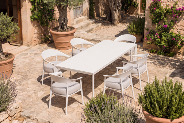 Africa/Frame 7 Piece Dining Set 98.5"W