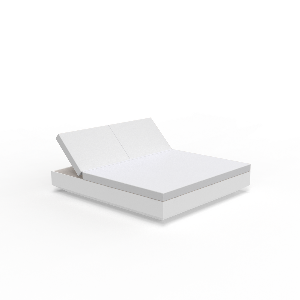 Vela Square Daybed With 2 Reclining Backrests Canopy Bundle