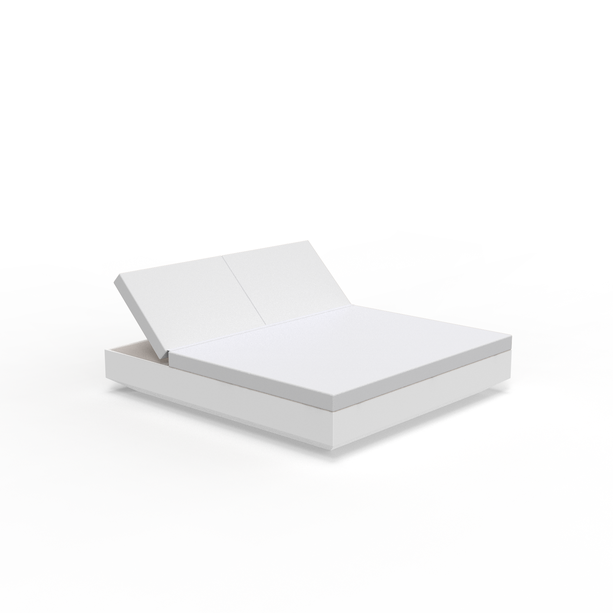 Vela Square Daybed With 2 Reclining Backrests Canopy Bundle